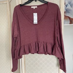 TRULY MADLY DEEPLY Wine cropped top